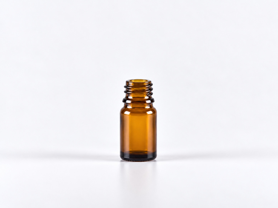 Braunglasflasche 5 ml – DIN18 – ohne Verschluss